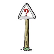 cartoon question mark sign N14