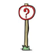 cartoon question mark sign N15
