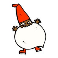 cartoon tiny santa N16