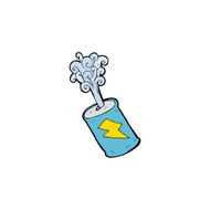 cartoon fizzing soda can N27