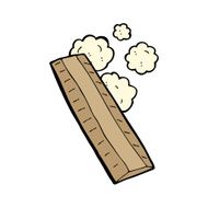 cartoon wooden ruler N15