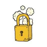 cartoon rusty lock N8