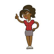 cartoon woman with idea N199