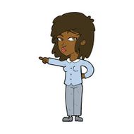 cartoon woman pointing N164