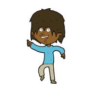 cartoon happy boy N195