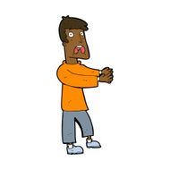 cartoon terrified man N201