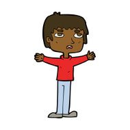 cartoon nervous man N121