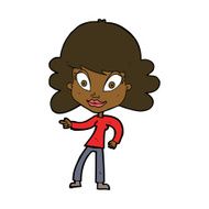 cartoon woman pointing N165