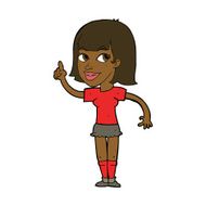 cartoon pretty girl with idea N22
