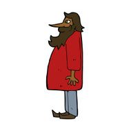 cartoon bearded old man N30