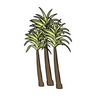Cartoon Palm Tree N71