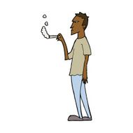 cartoon annoyed smoker N8