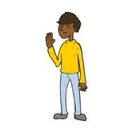 cartoon waving man N54