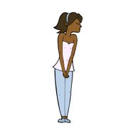 cartoon pretty woman N214