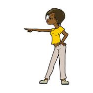 cartoon woman pointing N166