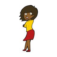 cartoon happy woman N204