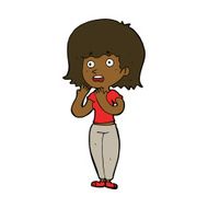 cartoon shocked woman N78