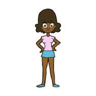 cartoon surprised woman N184