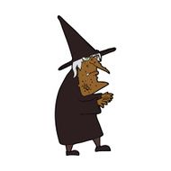 cartoon ugly old witch N8
