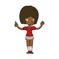 cartoon woman explaining her point N29
