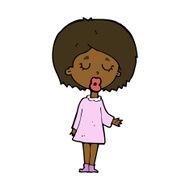 cartoon woman explaining her point N31