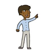 Cartoon Man Pointing N172