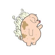 cartoon fat smelly pig N3