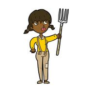 Cartoon Farmer Girl N14
