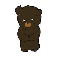 cute cartoon black bear N60