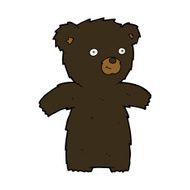 cute cartoon black bear N61
