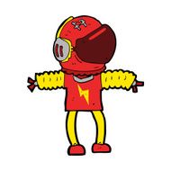 Cartoon Astronaut N111