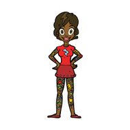 cartoon woman with heavy tattoos N8