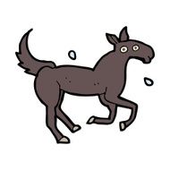 cartoon horse sweating N7