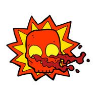 cartoon halloween skull symbol N4