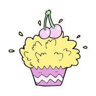 cartoon exploding cupcake N8