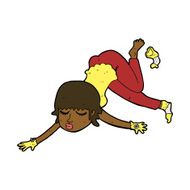 cartoon woman floating N8