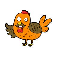 cartoon old rooster N7