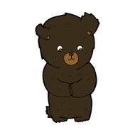 cute cartoon black bear N63