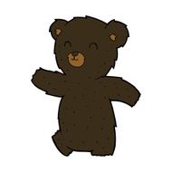 cute cartoon black bear N64
