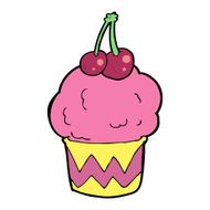 cartoon cupcake N118