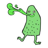 cartoon funny slime monster N14