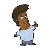 cartoon man giving thumbs up sign N18