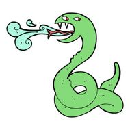 cartoon hissing snake N32