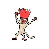 cartoon frightened monkey N8