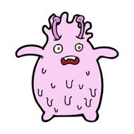 cartoon funny slime monster N15