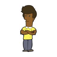 cartoon man with folded arms N24