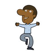 cartoon happy man N378