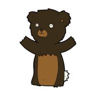 cute cartoon black bear N67