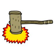 Cartoon Wooden Hammer N13