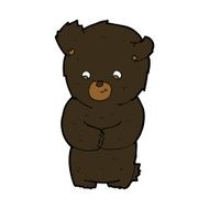 cute cartoon black bear N68